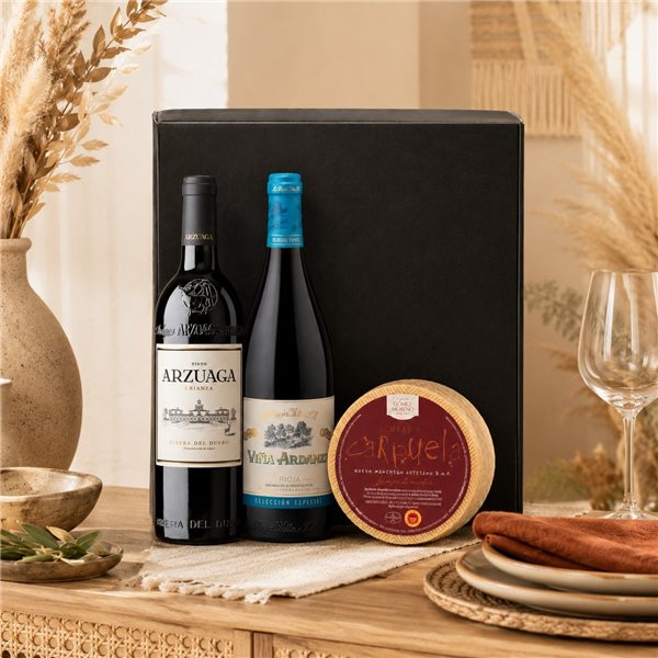 Rioja and Ribera Wine Pack with Manchego Cheese-detalle