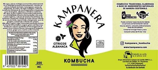 Pack SCOBY + surtido Kombucha KAMPANERA-trasera