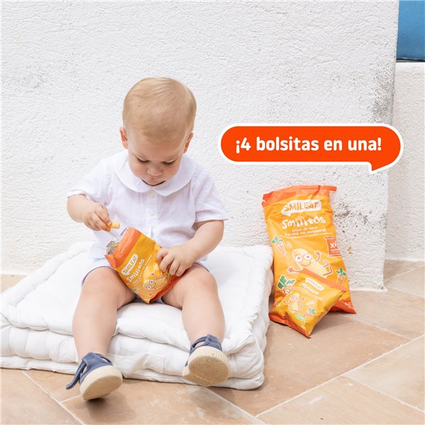 Pack of Smilitos made with corn, oats, and carrots.-detalle