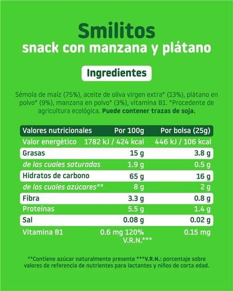 Pack Smilitos manzana y plátano X 8-izquierda