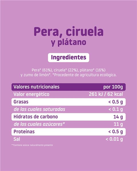 Variety Fruit Puree Pack X 10-trasera