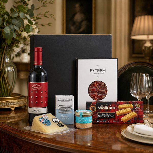 Pack Ibéricos, Queso, Conservas y vino Rioja-detalle