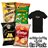 Variety Pack of 8 Bags LAY’S Oven, DORITOS Dippas, LAY’S Gourmet, CHEETOS Pelotazos, 4 Packs of 2 Individual Bags for Snacking and Daily Use + Free T-Shirt