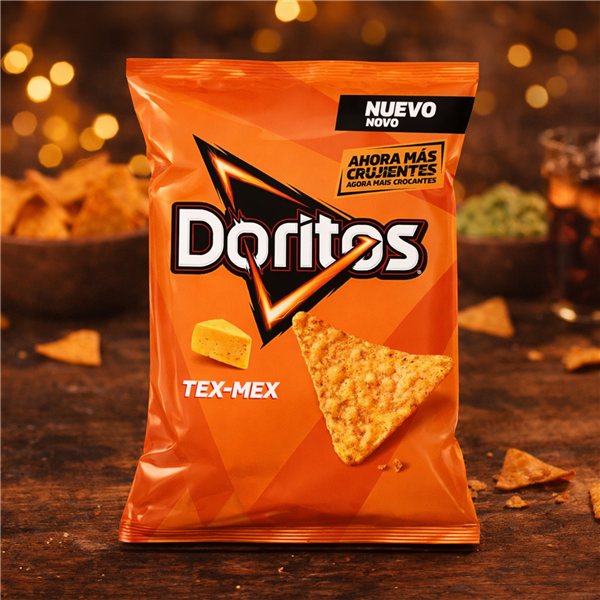 Pack Variado de 8 Bolsas LAY’S Horno, DORITOS Tex Mex, CHEETOS Pandilla, RUFFLES York Queso, 4 Packs de 2 Bolsas Individuales para Aperitivo y Consumo Diario + Camiseta de Regalo-izquierda