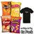 Pack Variado de 8 Bolsas LAY’S Horno, DORITOS Tex Mex, CHEETOS Pandilla, RUFFLES York Queso, 4 Packs de 2 Bolsas Individuales para Aperitivo y Consumo Diario + Camiseta de Regalo