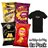 Pack Varié de 8 Sacs LAY’S Sel, DORITOS Dippas, RUFFLES Jambon, LAY’S Gourmet, 4 Packs de 2 Sacs Individuels pour Apéritif et Consommation Quotidienne + T-shirt Cadeau-detalle