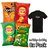 Assorted Pack of 8 Bags LAY’S Salt, LAY’S Country Style, CHEETOS Puffs, DORITOS Tex Mex, 4 Packs of 2 Individual Snack Bags for Appetizing and Daily Consumption + Free T-Shirt-detalle