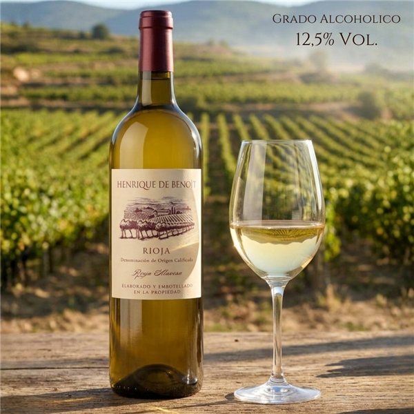Pack Vino Blanco Rioja D.0. Viñedo de Zona | Pack 3 Botellas 750 ml | Viura 90% y Tempranillo 10% | Caja Vino Blanco Premium | Regalo Gourmet-detalle