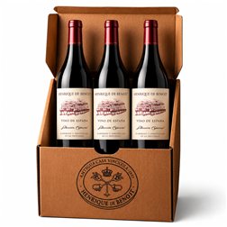 Red Wine Reserva Pack 2020 Henrique de Benoit | Tempranillo 45% Syrah 45%, Graciano 10% | 12 Months Barrel + 5 Years Bottle | 3 Bottles 750 ml | Gourmet Gift Red Wine Campiña - Madrid