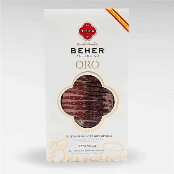 Paleta 100% Ibérico Bellota Oro Pata Negra Loncheado, Beher-detalle