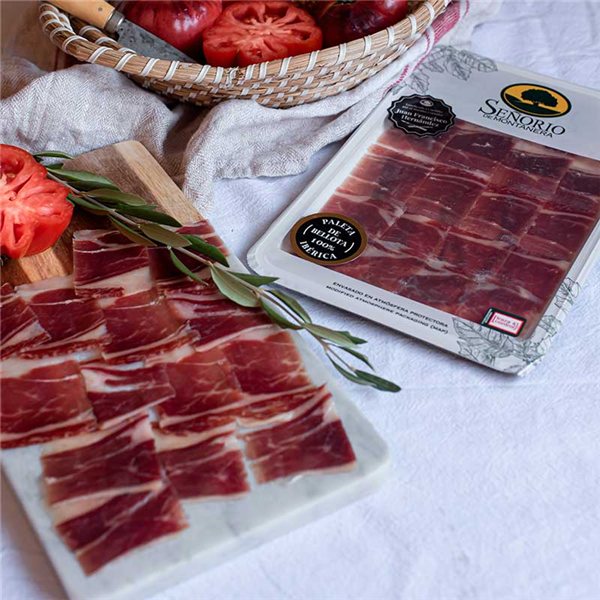 Paleta 100% ibérico, loncheado D.O.P., Señorío de Montanera-izquierda
