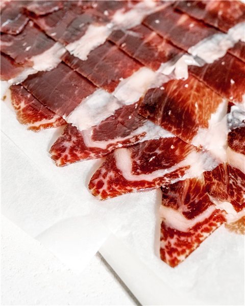 100% Iberian acorn ham 80 g-lateral
