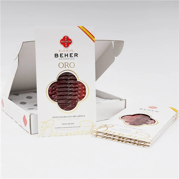 100% Ibérico Único Cebo de Campo Sliced Ham, BEHER-detalle