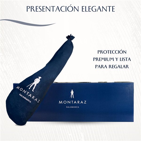 Paleta de Cebo de Campo Ibérica Montaraz | 50% Raza Ibérica | Curación 24 Meses | Pieza Entera de 4,5-5 kg | 100% Natural | Sin Aditivos ni Conservantes-trasera