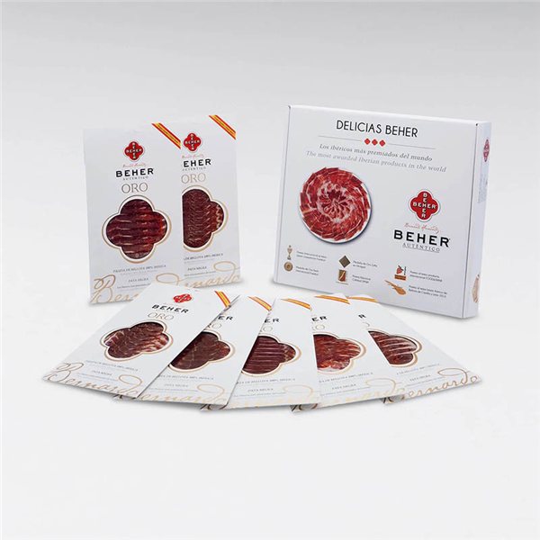 100% Iberian Bellota Ham Gold Pata Negra, Beher-trasera