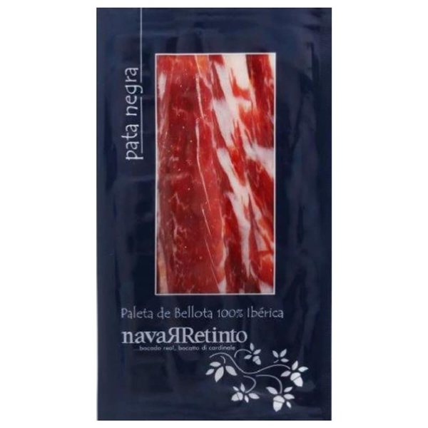 Paleta Ibérico Bellota 100%, Loncheado, Navarretinto-detalle