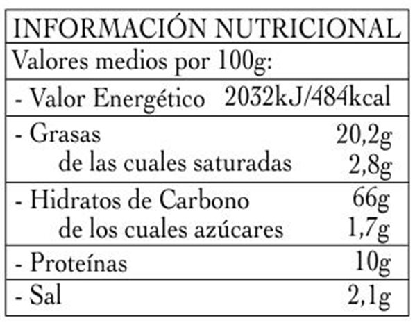 Pan de Liébana 80g-trasera