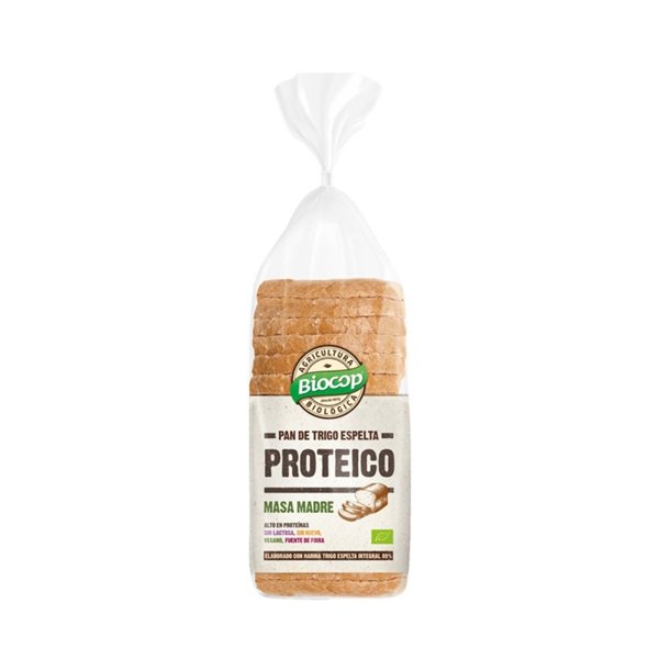 Pan de molde de trigo espelta integral proteico Bio 400g Biocop-detalle