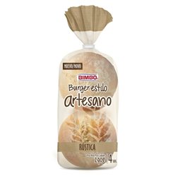 Pan Hamburguesa bimbo Art. Rustica 240g
