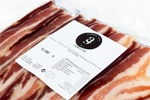 Gereifte Bauchscheiben 150g Packung mit 3 Einheiten-trasera