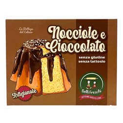 Pandoro au chocolat et aux noisettes sans gluten et sans lactose 500g