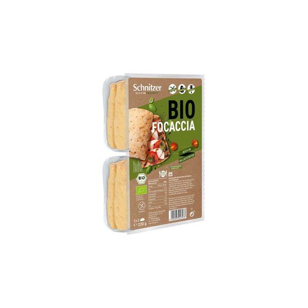 Pain focaccia sans gluten Bio 220g Schnitzer-detalle