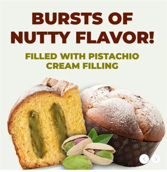 Panettone en Lata al Pistacho de Bronte-detalle