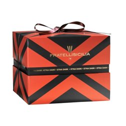 Panettone Etna Drak gefüllt mit Orangenschokolade 1,1 kg Fratelli Sicilia.