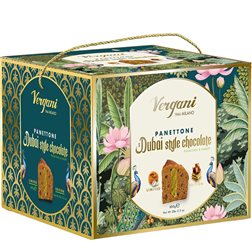 Panettone Vergani Dubai Style Chocolate Pistachio and Kataifi 850 gr