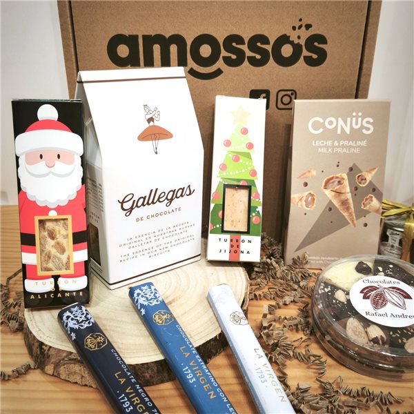 Caja gourmet 'Papa Noel y árbol de Navidad'-detalle