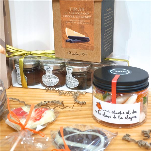 Caja gourmet 'Papa Noel y árbol de Navidad'-lateral