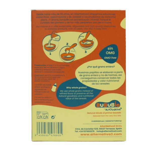 Papilla 5 Getreide Bio 200g BuBuBio-trasera