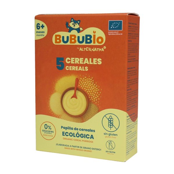 Purée 5 céréales Bio 200g BuBuBio-izquierda