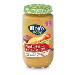 PAPILLA HERO BABY POLLO, TERNERA Y VERDURAS 235 GRS