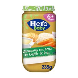 PAPILLA HERO BABY ZANAHORIA Y ARROZ 235 GRS