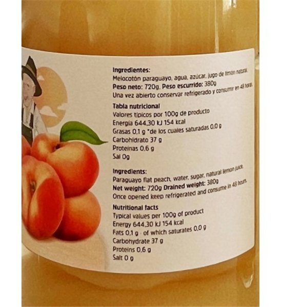 Paraguayo en Almíbar-detalle