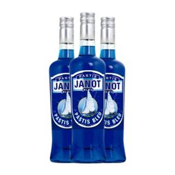Pastis Girard Janot Bleu — Azul 70 cl Anís (Caja de 3 unidades)