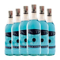 Pastis Le Milleur Bleu — Azul 1 L Anís (Caja de 6 unidades)