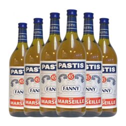 Pastis Pernod Ricard Fanny 1 L Anís (Caja de 6 unidades)