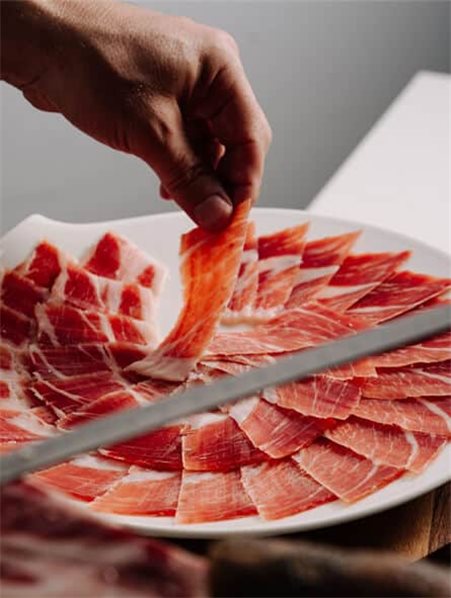 JAMÓN IBÉRICO DE BELLOTA CON ACCESORIOS | JAMÓN DELANTERO- 5KG-lateral