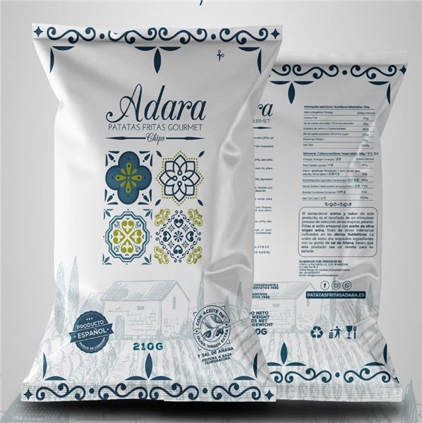 Potato chips in Olive Oil, Adara-detalle