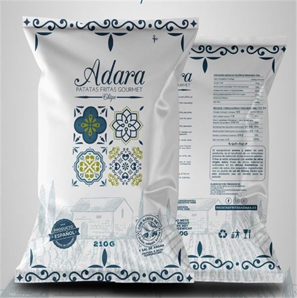 Potato chips in Olive Oil, Adara-lateral