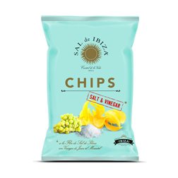 Chips de Pommes de Terre Sel & Vinaigre 125g, Sal de Ibiza (3 unités)