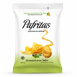 Chips Gourmet Premium | Pack de 6 Sacs de Pommes de Terre Artisanales avec Huile d'Olive Extra Vierge et Sel Marin | 6x120g | Snack Gourmet Sans Gluten pour Apéritifs