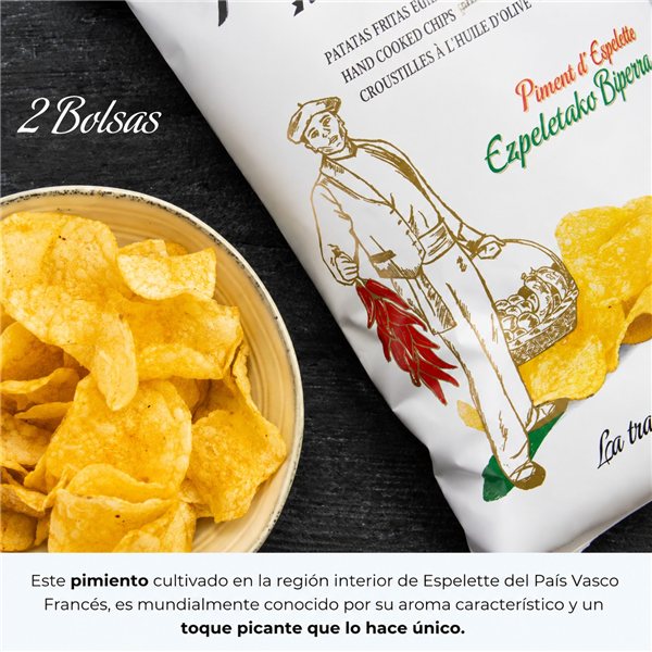 Gourmet Premium Potato Chips | Pack of 6 Bags of Artisan Potatoes with Extra Virgin Olive Oil | 2x100g Truffle + 2x140g Garlic + 2x140g Paprika | Gluten-Free Gourmet Snack for Appetizers-trasera