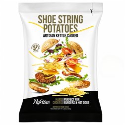 Chips Gourmet Premium | Pack de 6 Sacs de Pommes de Terre Artisanales à l'Huile d'Olive Vierge pour Hamburgers et Plats Préparés | 6x180g | Snack Gourmet Sans Gluten