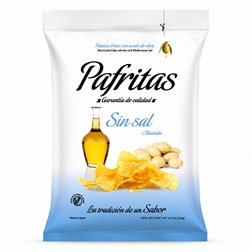 Premium Gourmet Potato Chips No Salt | Pack of 6 Bags Artisan Potatoes with Extra Virgin Olive Oil | 6x140g | Gluten-Free Gourmet Snack for Appetizers