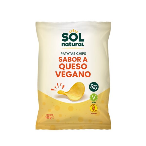 Bio-vegane Käsegeschmack-Chips 100 g von Sol Natural.-detalle