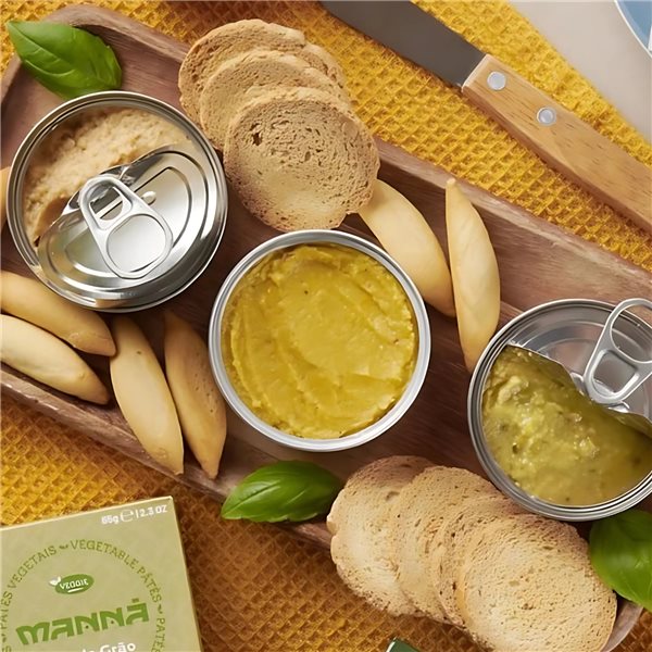 Kichererbsen-Paté mit Basilikum Manná-trasera