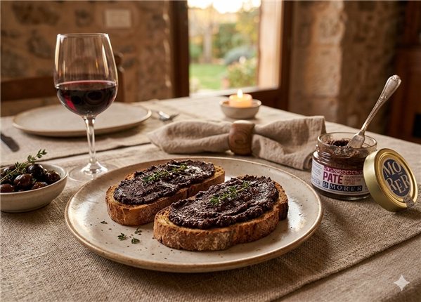 Paté de oliva negra con tomillo el Morer de 120 gr-detalle
